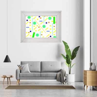 Squares and petite rectangles (white), Poster