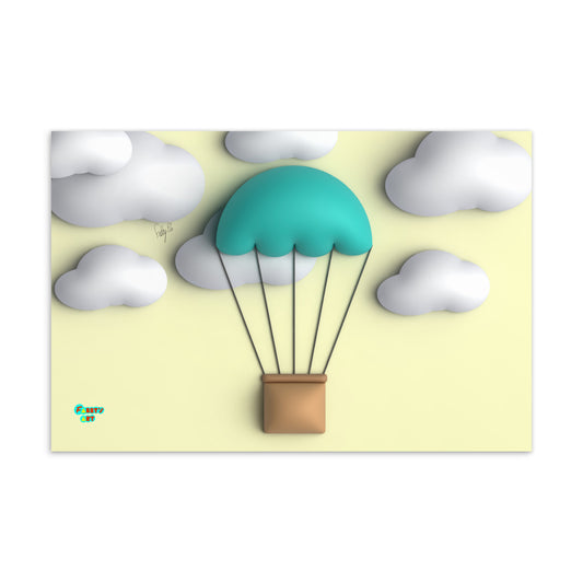 Air ballon postcard