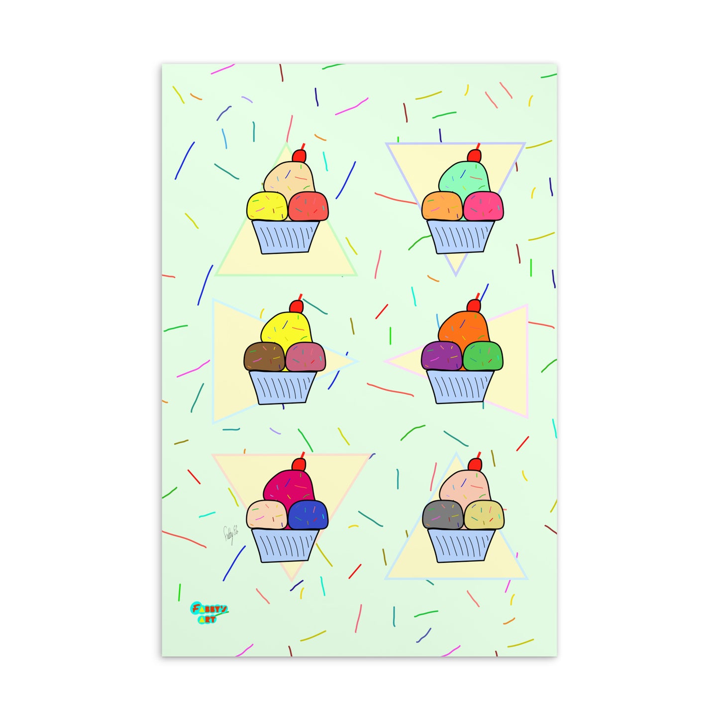 Ice cream time postcard