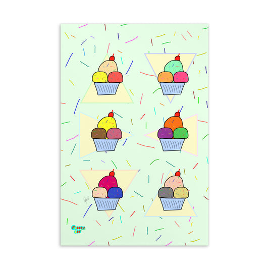 Ice cream time postcard