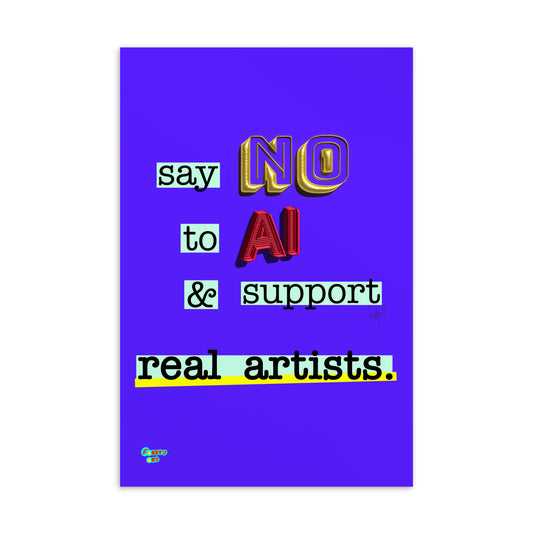 Say no to AI postcard