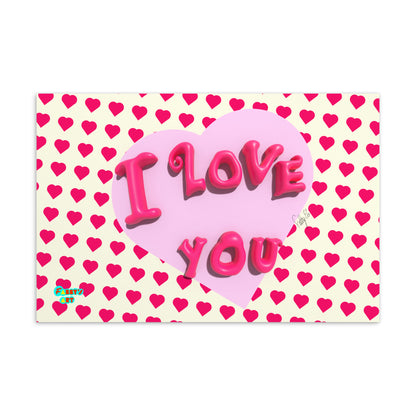 I love you heart postcard