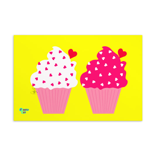 Cupcake love postcard