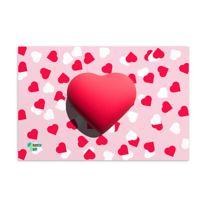 Valentines heart for love postcard