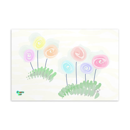 Women’s day flowers postcard