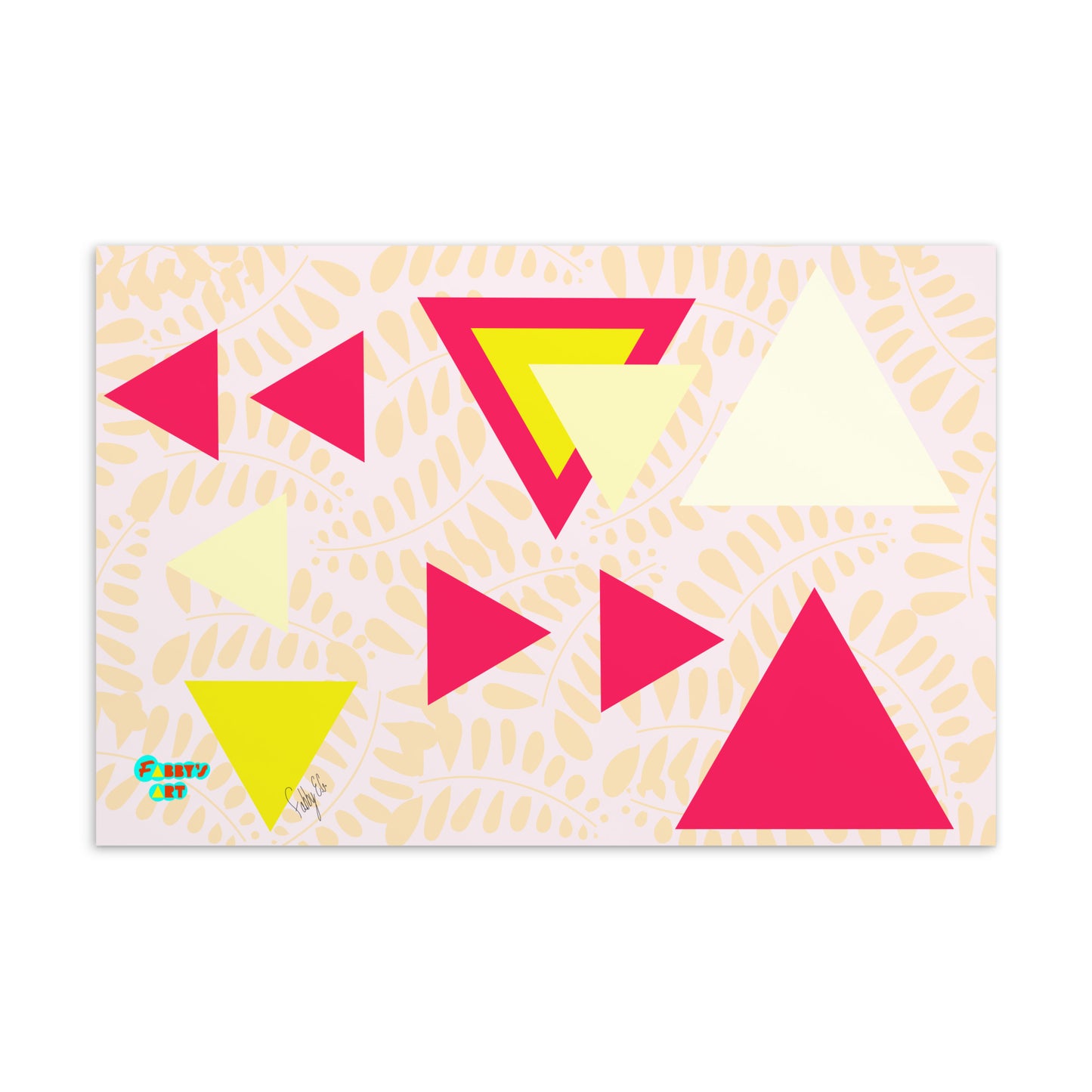 Triangular petals postcard