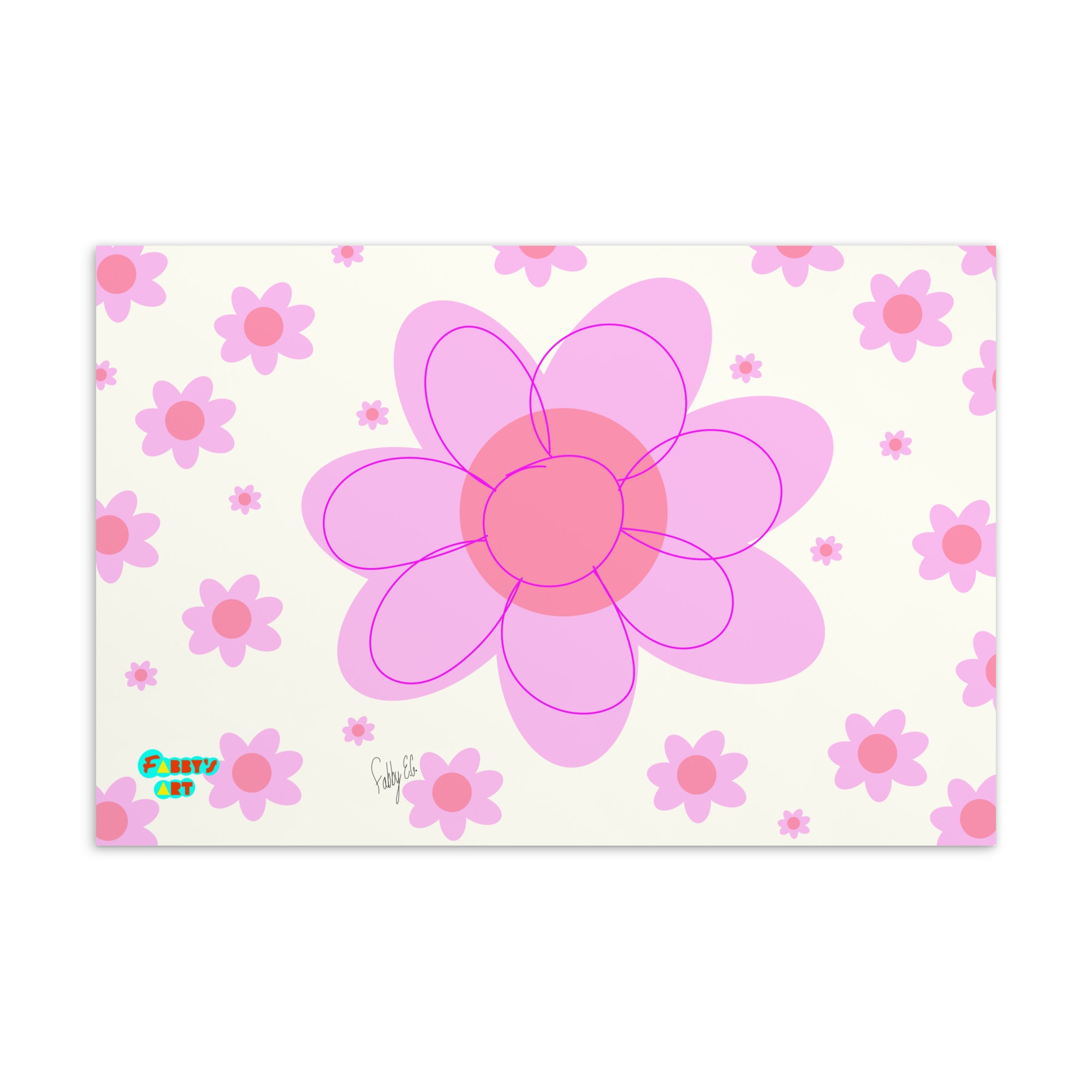 Pink Flower postcard