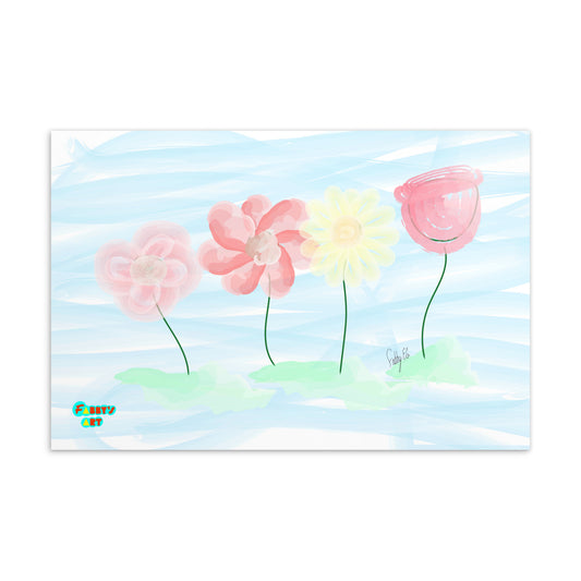 Buy myself flowers postcard