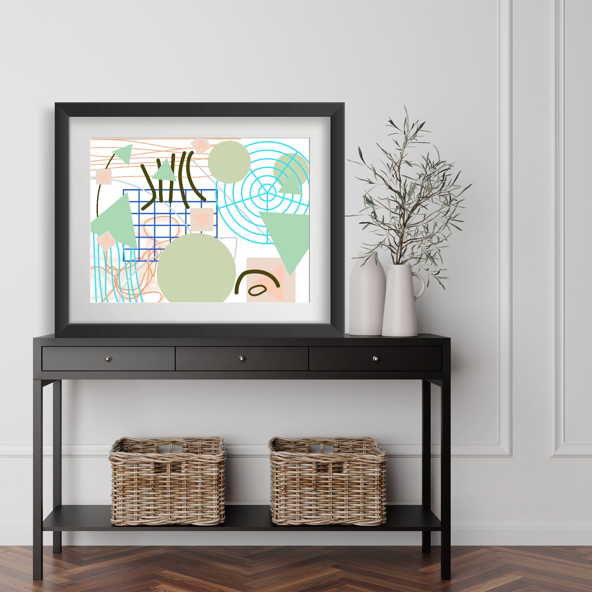 Triangular green circles, Poster