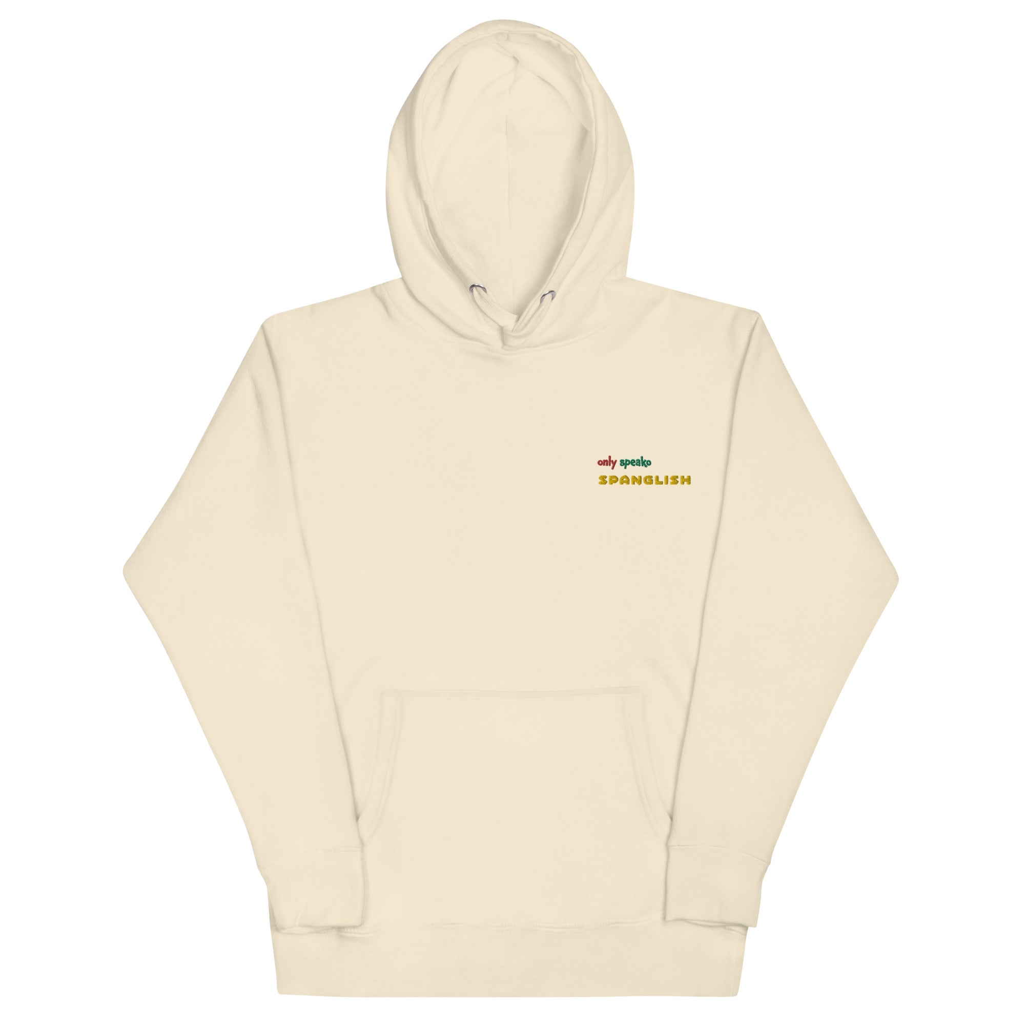 Only Speako Spanglish, Embroidery Unisex Premium Hoodie