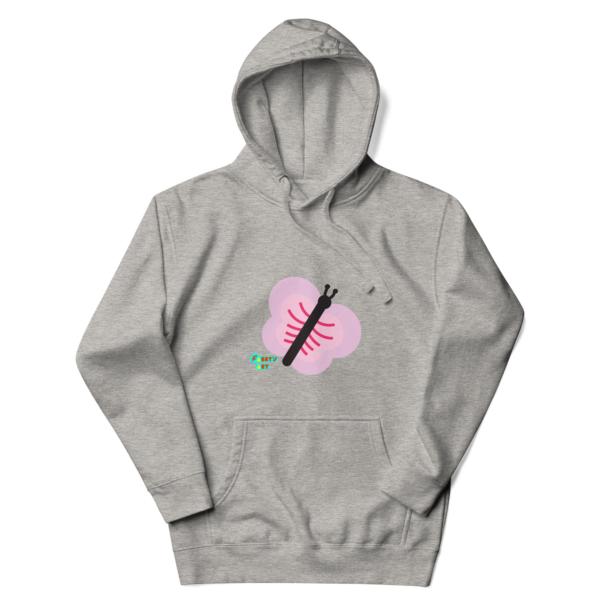 Pink butterfly Unisex premium hoodie