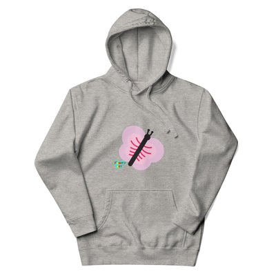 Pink butterfly Unisex premium hoodie