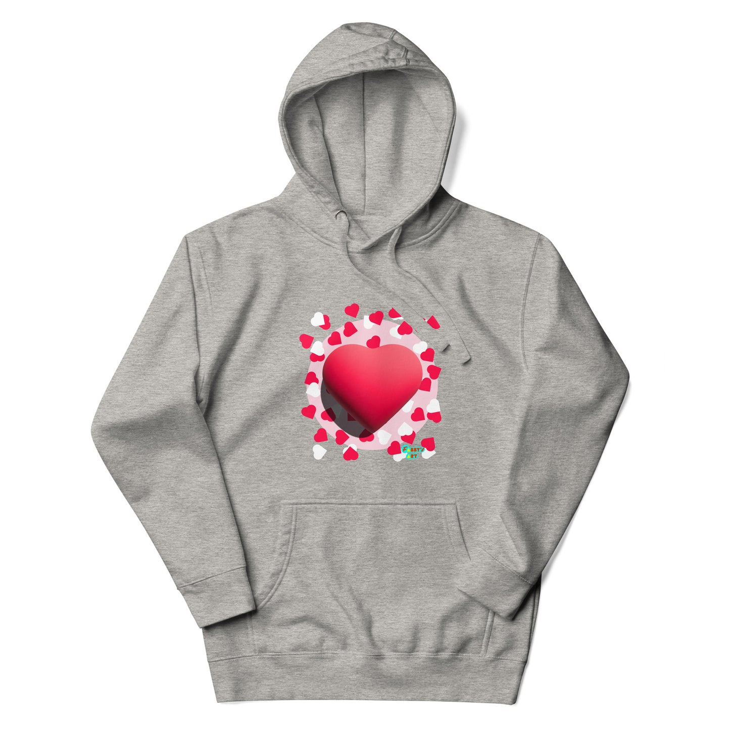 Valentines heart 3D Unisex premium hoodie