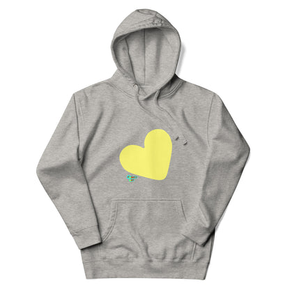 Yellow heart Unisex premium hoodie