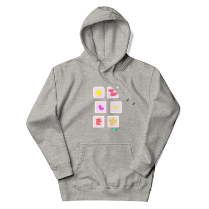 Pink squares in motion Unisex premium hoodie