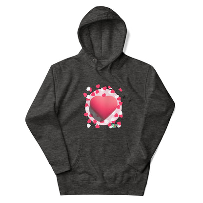 Valentines heart 3D Unisex premium hoodie