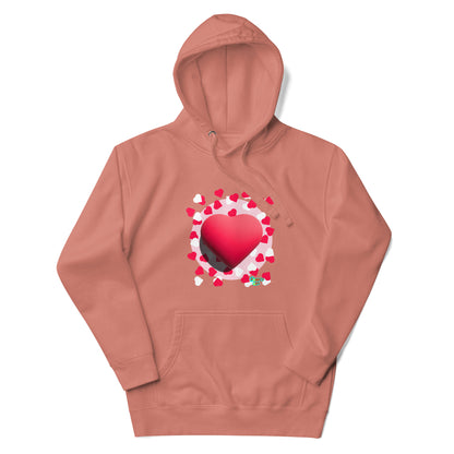 Valentines heart 3D Unisex premium hoodie