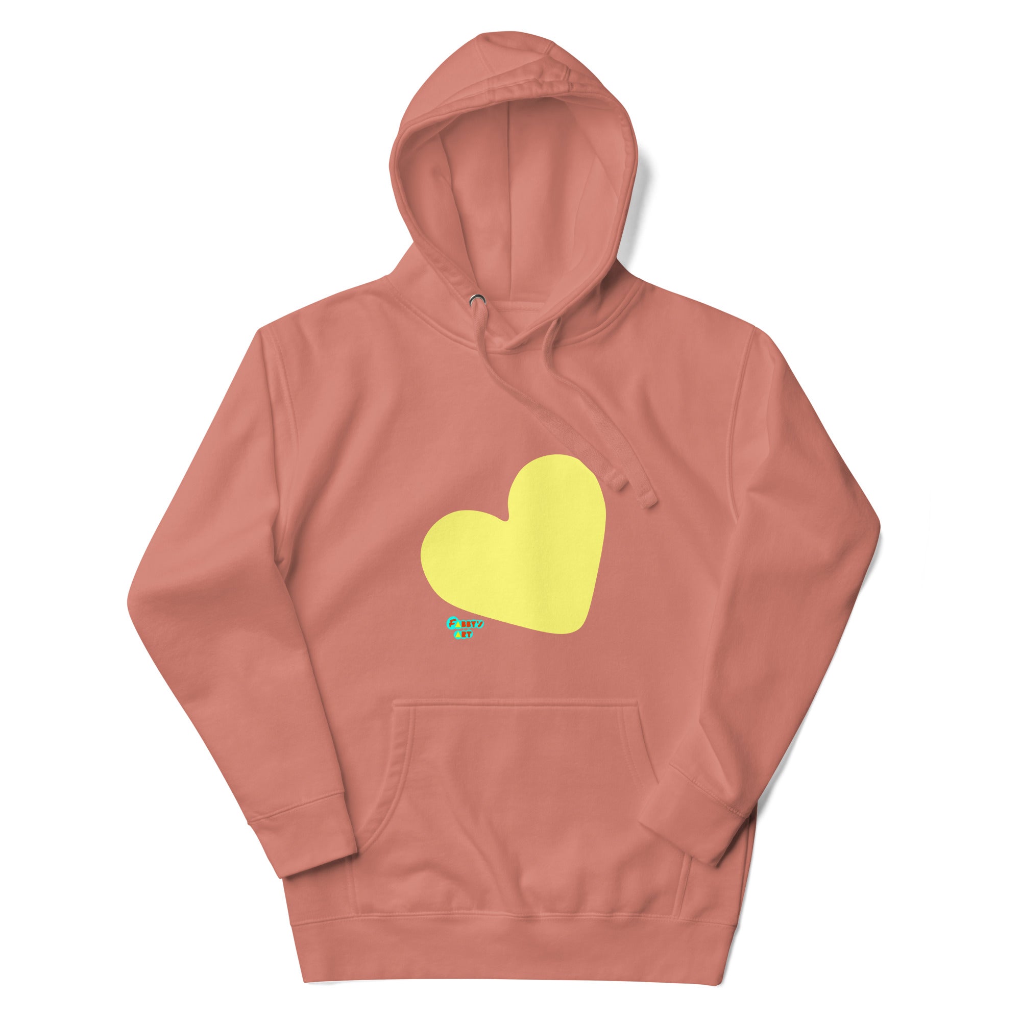 Yellow heart Unisex premium hoodie