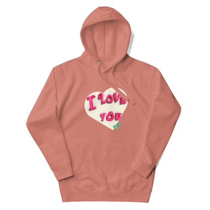 I love you heart Unisex premium hoodie