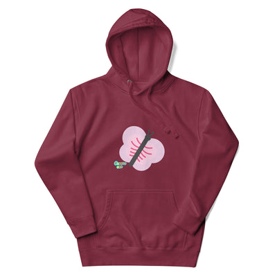 Pink butterfly Unisex premium hoodie