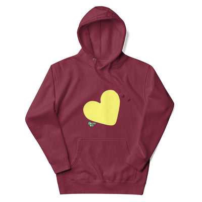 Yellow heart Unisex premium hoodie