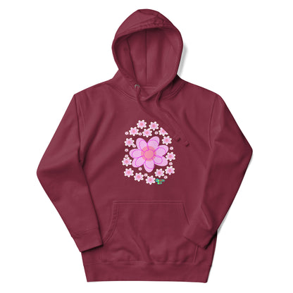 Pink Flower Unisex premium hoodie