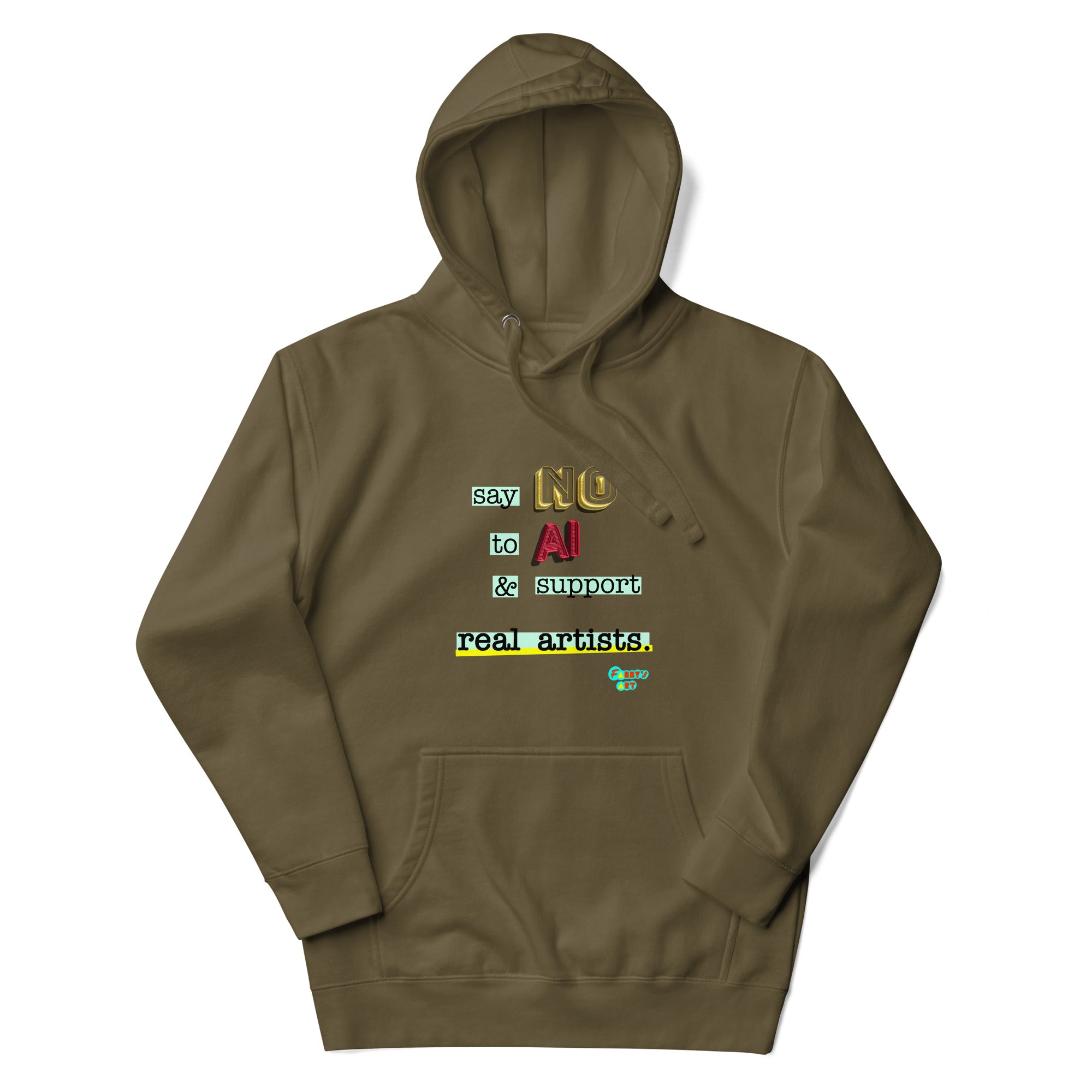 Say no to AI Unisex premium hoodie