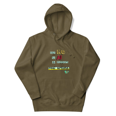 Say no to AI Unisex premium hoodie