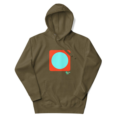 Circling around orange Unisex premium hoodie