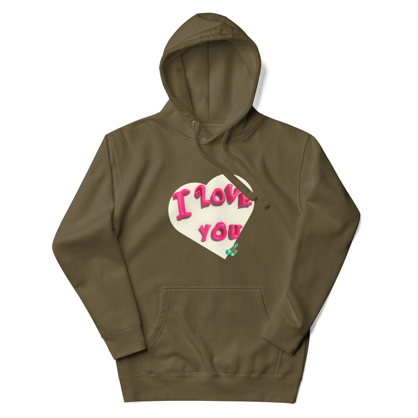 I love you heart Unisex premium hoodie