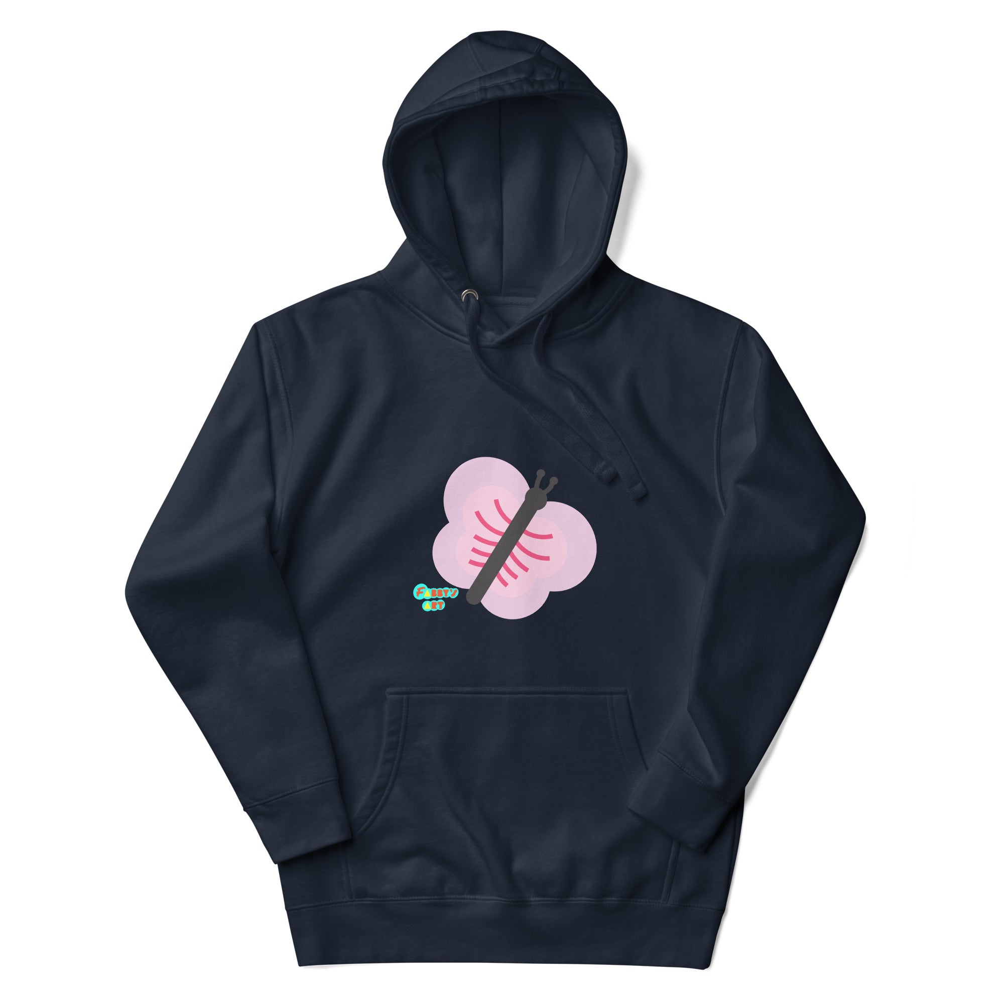 Pink butterfly Unisex premium hoodie