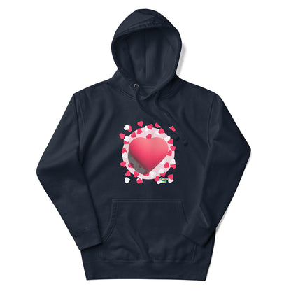 Valentines heart 3D Unisex premium hoodie