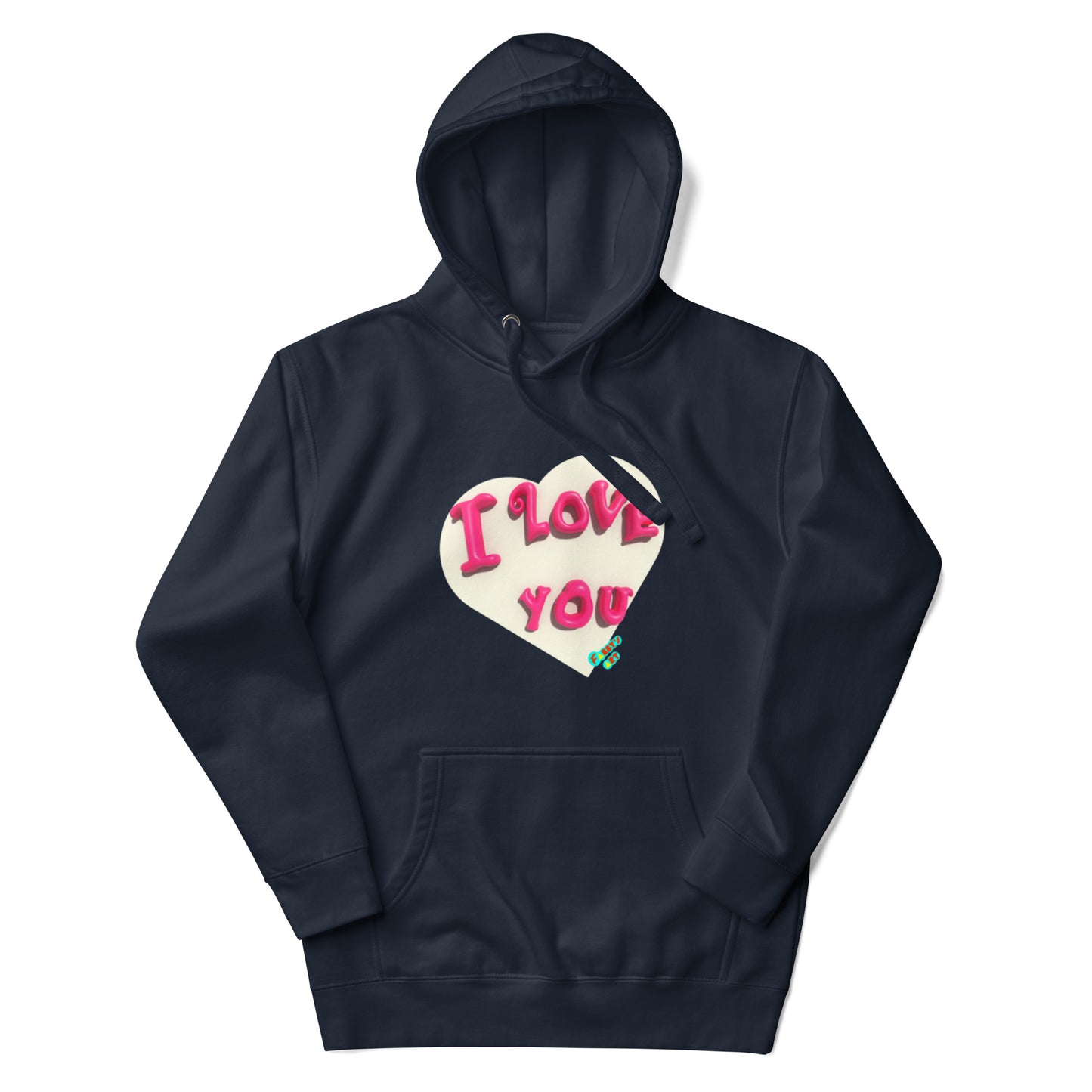 I love you heart Unisex premium hoodie