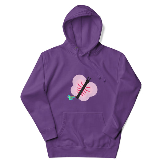 Pink butterfly Unisex premium hoodie