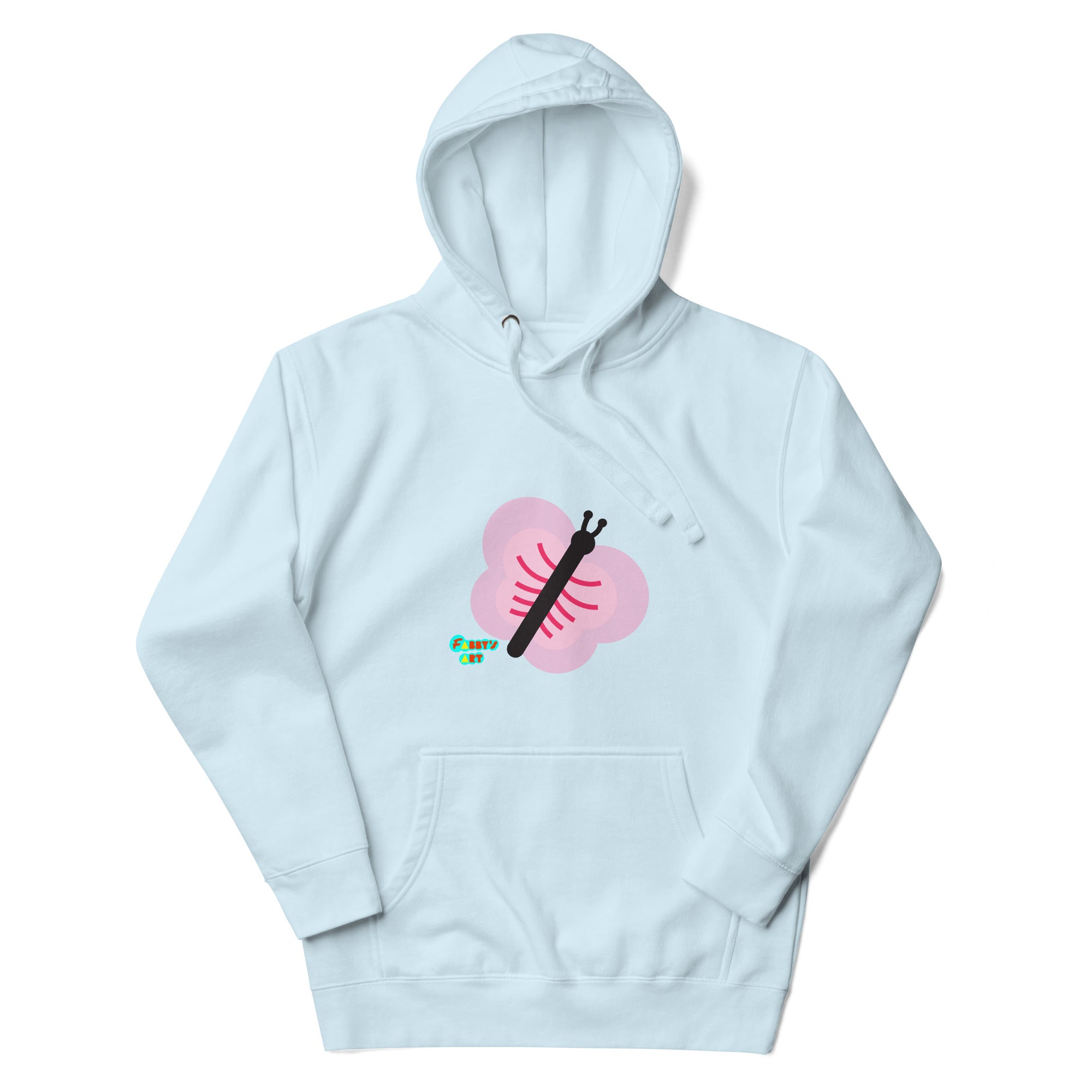 Pink butterfly Unisex premium hoodie