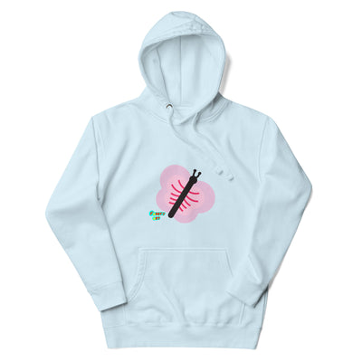 Pink butterfly Unisex premium hoodie