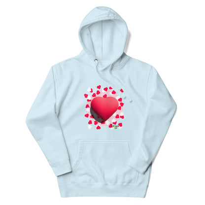 Valentines heart 3D Unisex premium hoodie