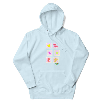 Pink squares in motion Unisex premium hoodie