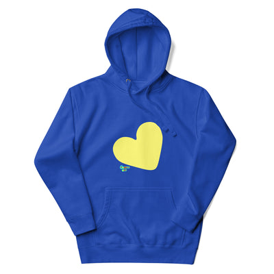 Yellow heart Unisex premium hoodie