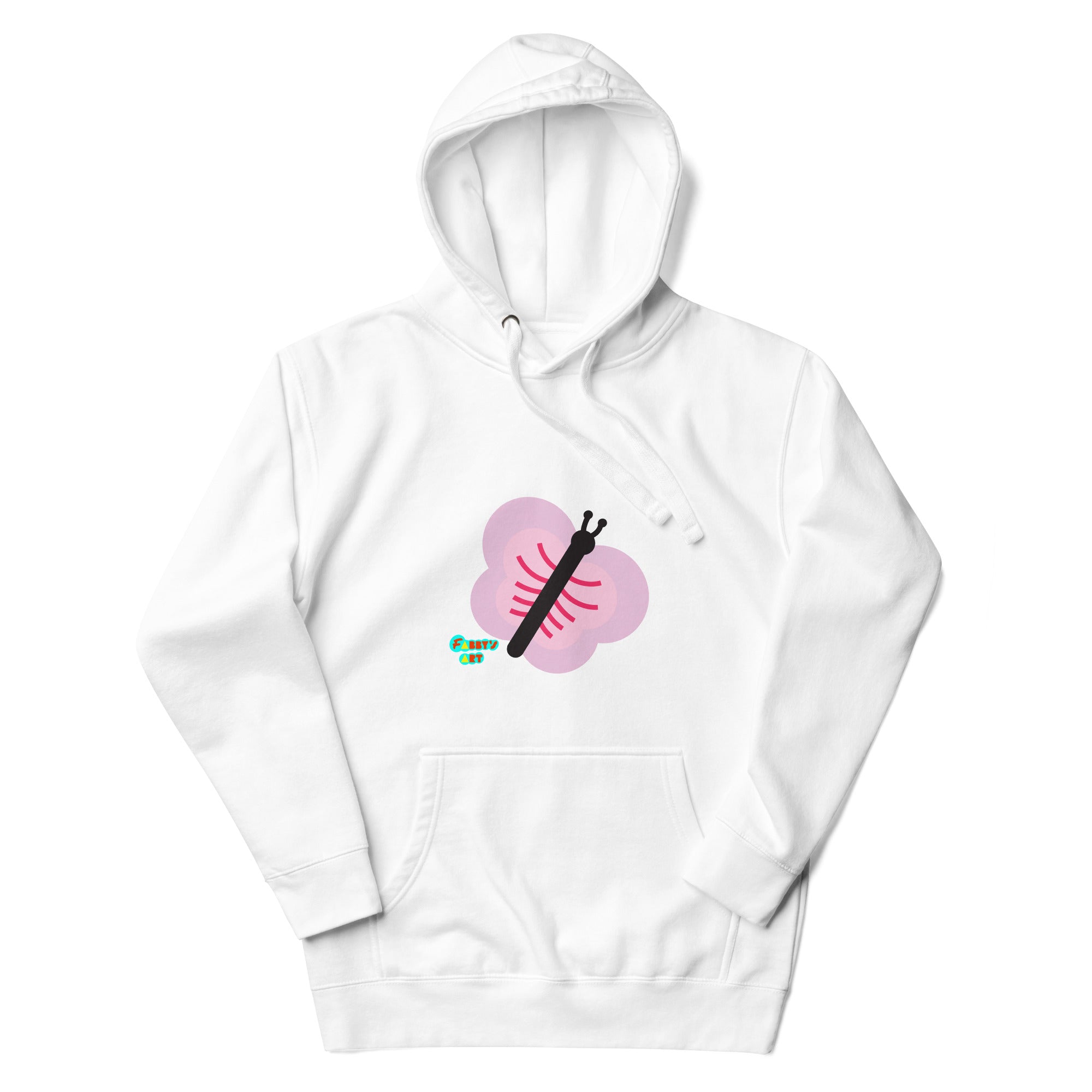 Pink butterfly Unisex premium hoodie