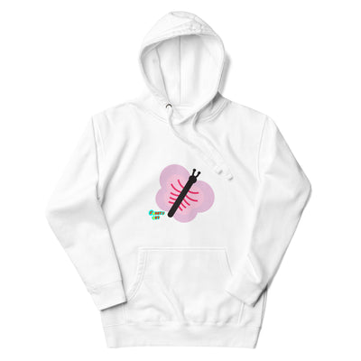 Pink butterfly Unisex premium hoodie
