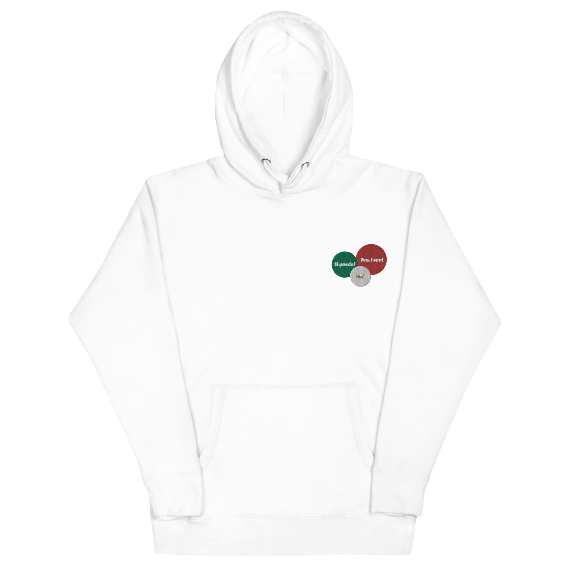 Yes I can, Si puedo, Embroidery Unisex Premium Hoodie