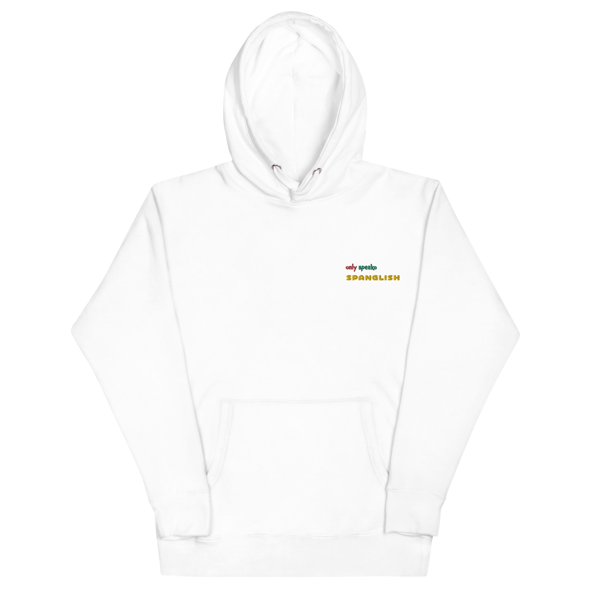 Only Speako Spanglish, Embroidery Unisex Premium Hoodie