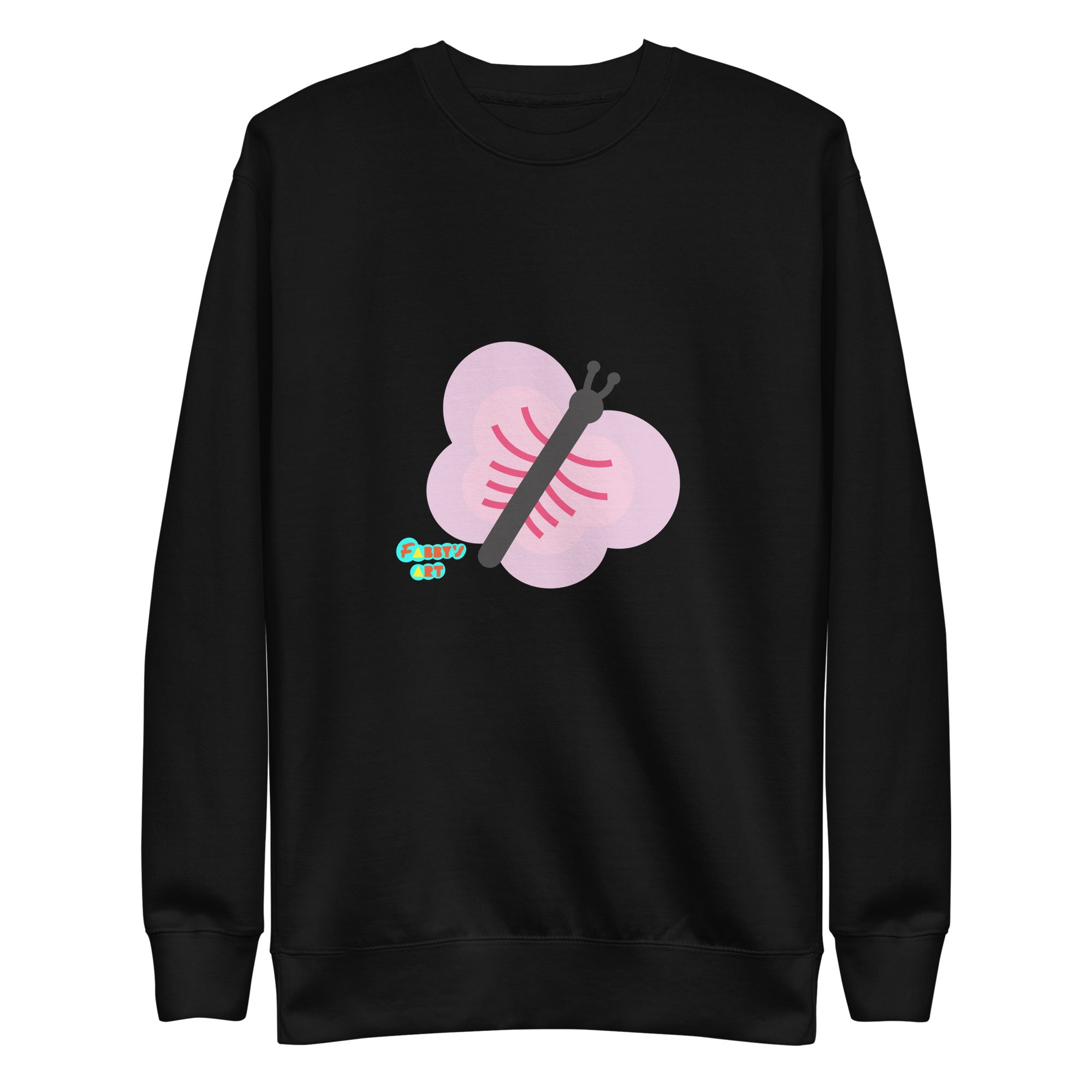 Pink butterfly, Unisex Premium Sweatshirt