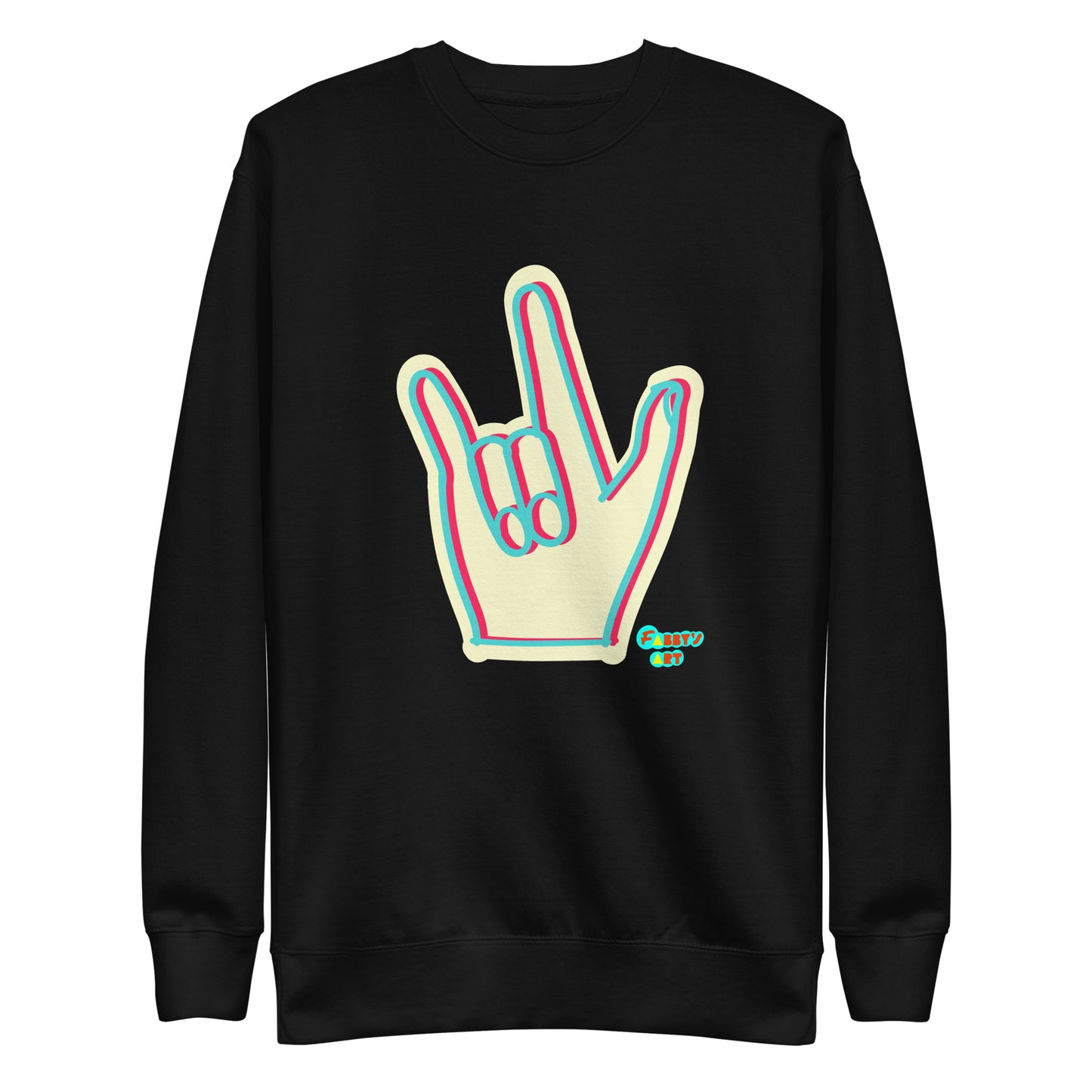 I love you sign language, Unisex Premium Sweatshirt