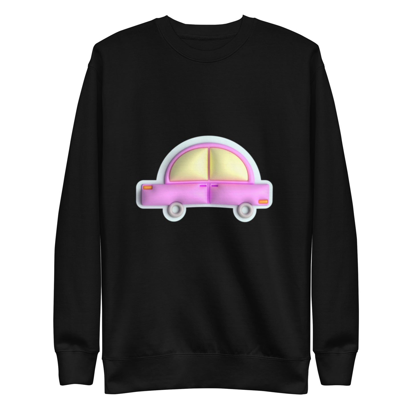 Pink car in blue, Unisex Premium Sweatshirt