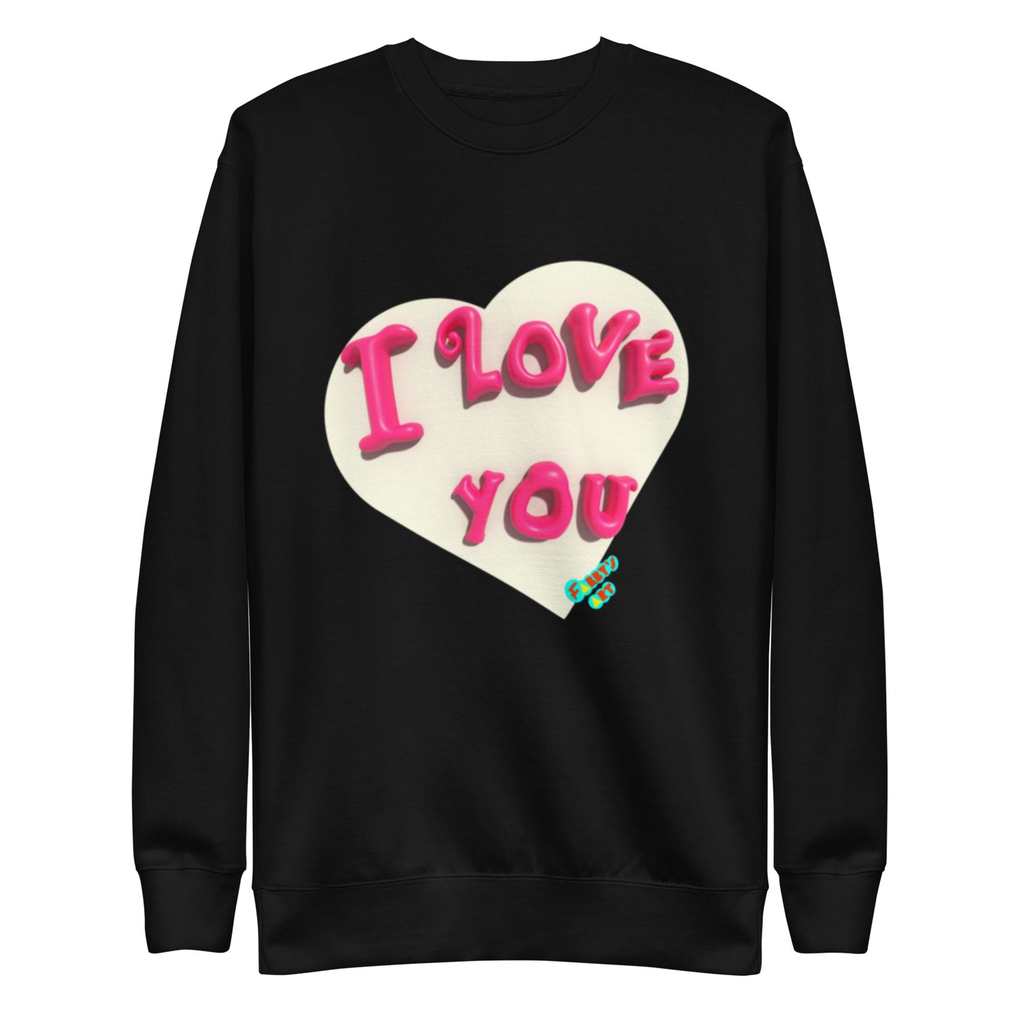 I love you heart, Unisex Premium Sweatshirt