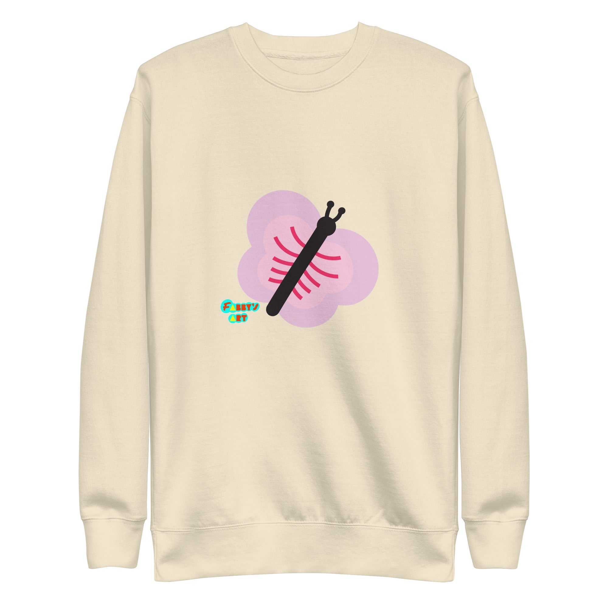 Pink butterfly, Unisex Premium Sweatshirt