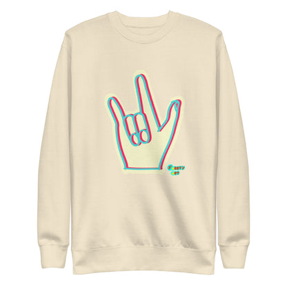 I love you sign language, Unisex Premium Sweatshirt