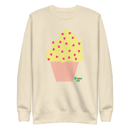 Yellow cupcake, Unisex Premium Sweatshirt